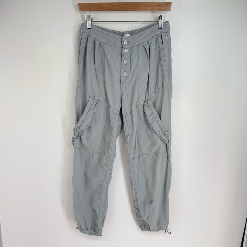 Prairie Underground Light Blue / Grey Cargo Organic Cotton Pants
